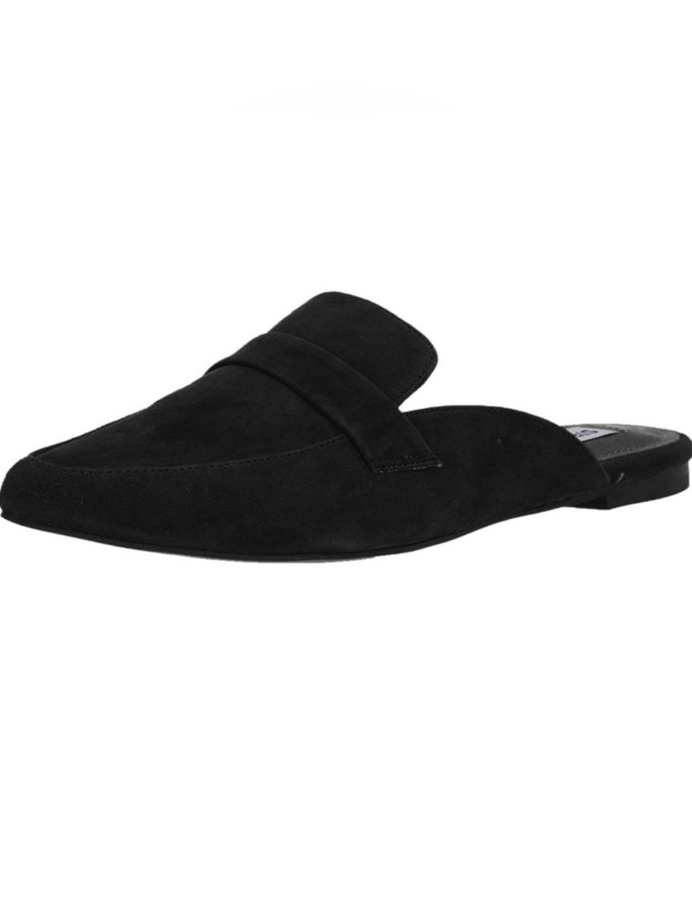 Steve Madden Black Suede Slip-On Mule Loafers